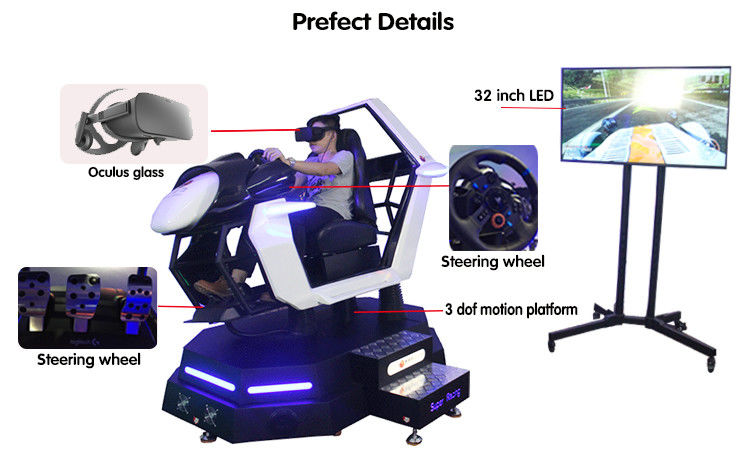 Attractive Car Racing VR 9D Simulator Electric Dynamic Platform VR Driving