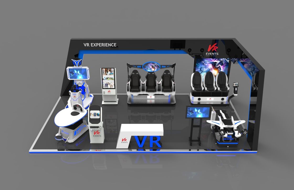 فريدة من نوعها الحديد / الألياف الزجاجية الوقوف 9D VR ثيم بارك حسب الطلب اللون