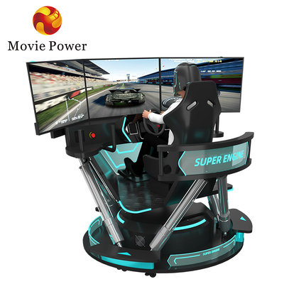 6 dof محاكي سباقات هيدروليكية VR ألعاب الواقع الافتراضي 3 شاشة محاكي سباقات F1