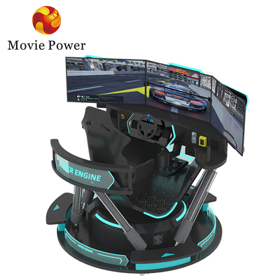محاكي السيارات 9d Vr 6 Dof محاكي السباقات الواقع الافتراضي آلة ألعاب الرقص مع 3 شاشات
