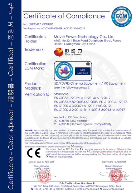 الصين Guangzhou Movie Power Electronic Technology Co.,Ltd. الشهادات