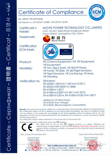 الصين Guangzhou Movie Power Electronic Technology Co.,Ltd. الشهادات