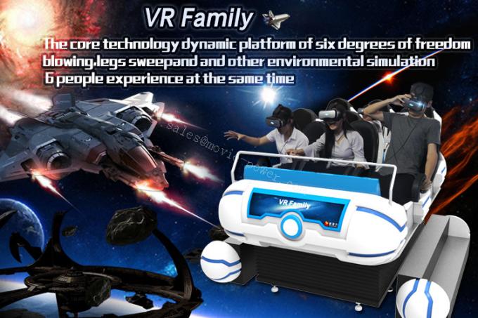 6 جولات 9D Cinema VR Family بما في ذلك ألعاب الرماية الاهتزاز / اكتساح الساق / الرياح 0