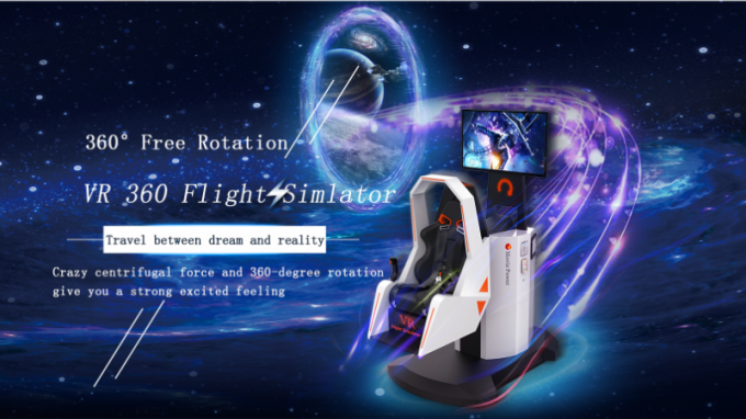 Roller Coaster 360 Flight Simulator / 9d Vr Motion Simulator كرسي مواد الألياف الزجاجية 0