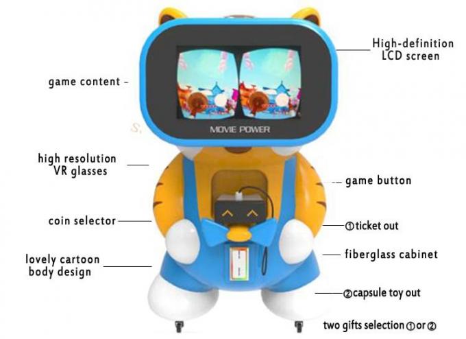 9D الواقع الافتراضي للأطفال عملة تعمل آلة لعبة باليد VR نظارات VR محاكي 2