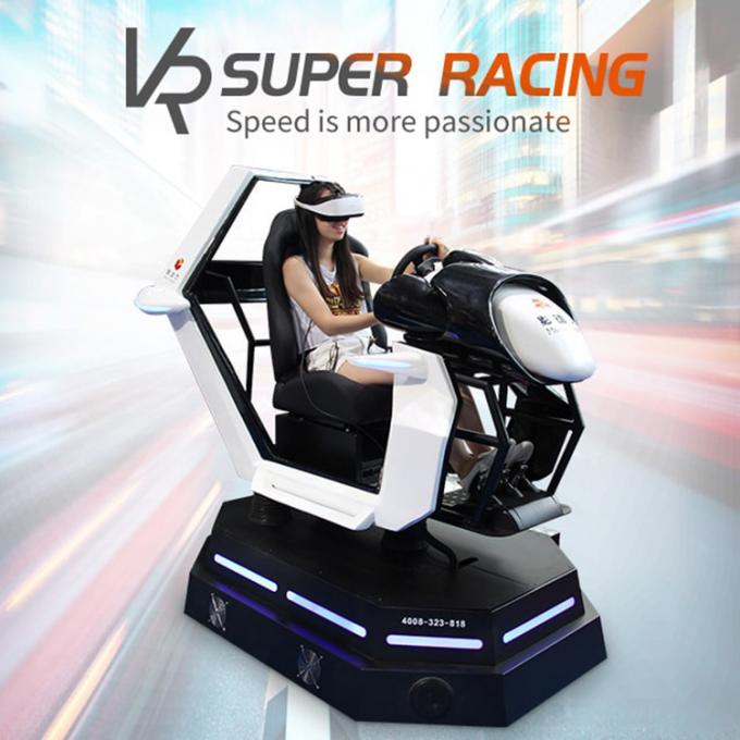 1 لاعب 9D الواقع الافتراضي محاكي Vr سباق السيارات الكهربائية منصة ديناميكية 0