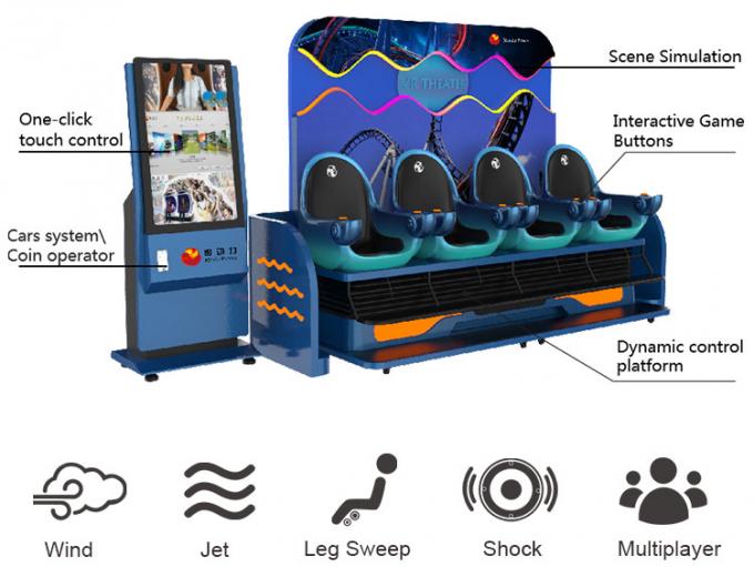 منتج جديد داخلي غامر Vr Game 4 Seaters الواقع الافتراضي 9d Cinema Simulator 1