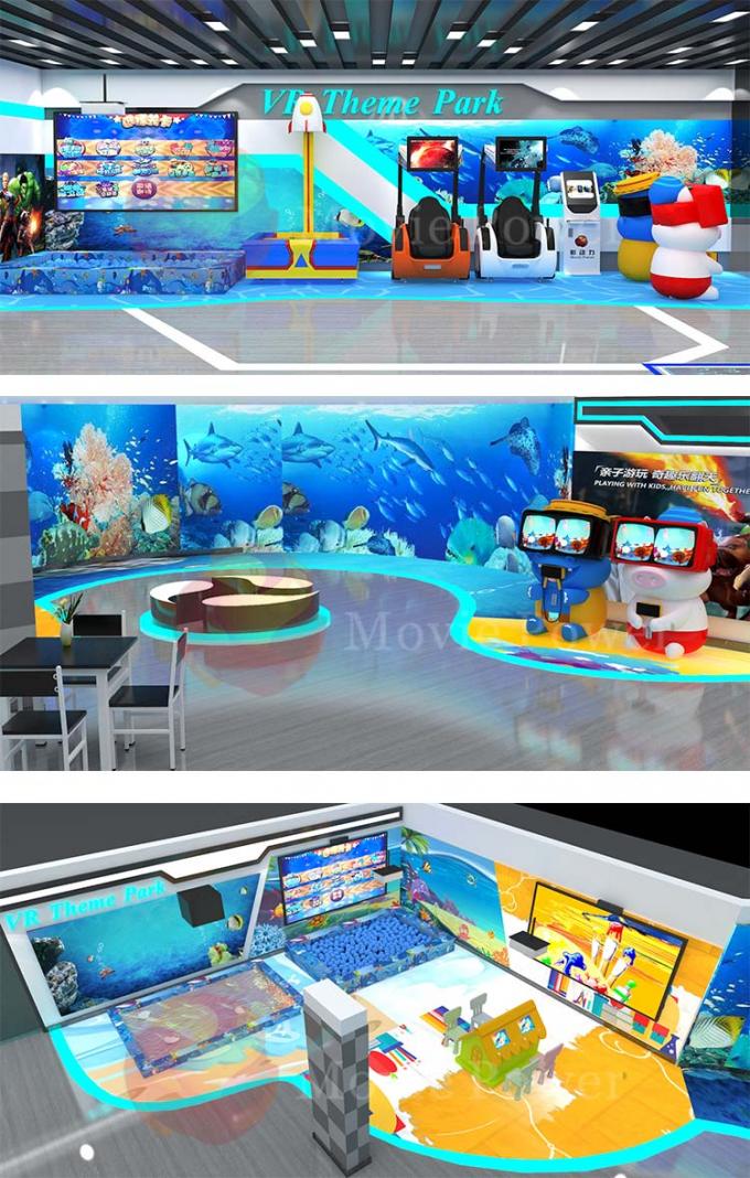 VR Amusement Park Equipment الأطفال Play Zone الواقع الافتراضي Arcade Theme Park Playground 1
