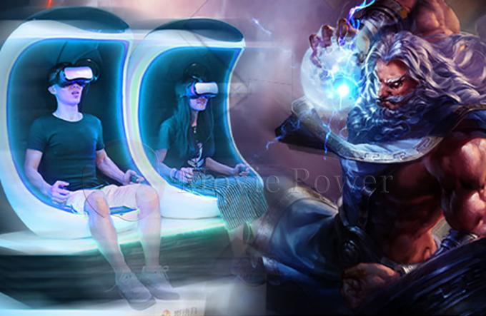 سينما الواقع الافتراضي 2 مقاعد نظام VR Egg Simulator الكهربائي 0