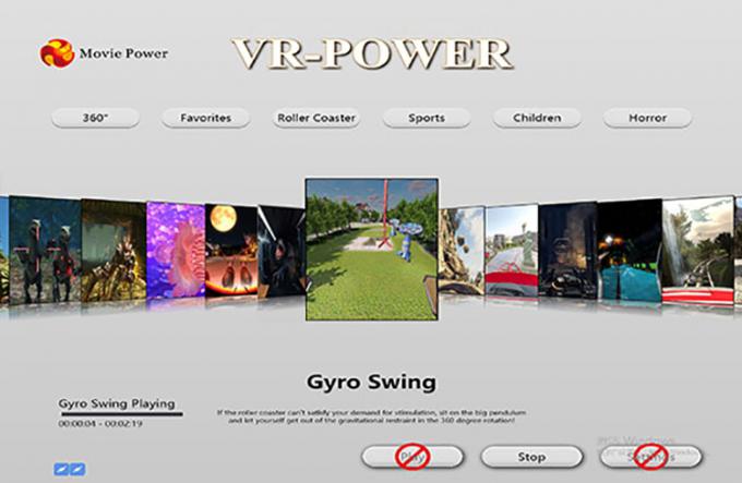 فيلم Power 9D VR Cinema Simulator 4 شخص رولر كوستر آلة ألعاب الواقع الافتراضي 1
