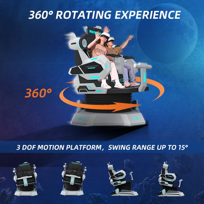 السلامة 9d VR سينما مقعدين VR التزلج على الجبال المحاكي كرسي 360 Motion Ride 2