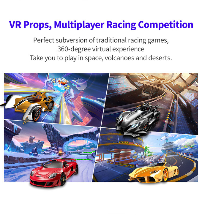 9d الواقع الافتراضي لتعليم قيادة السيارات محاكي قمرة القيادة مع آلة لعبة Motion Platform Vr Racing 3