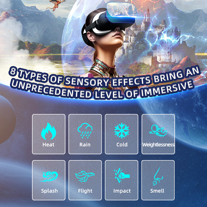 2 مقاعد VR محاكي الطيران Full Sense 9d سينما لعبة واقع افتراضي 2