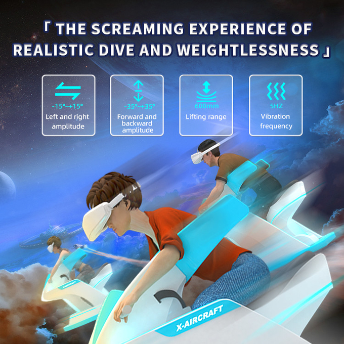 23KW VR محاكي الطيران مقصورة 2 مقعد الواقع الافتراضي أركاد 9d سينما 3