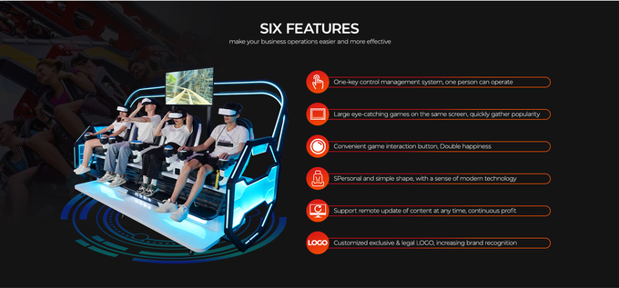 2.5kw الواقع الافتراضي الركوب على الأرجوحة المحاكي 4 مقاعد 9D VR السينما المسرح الفضائي 3