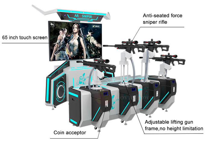 4 لاعبين AR القناص العملة تشغيل ألعاب الأركاد الرشاش النار AR معدات الألعاب 3