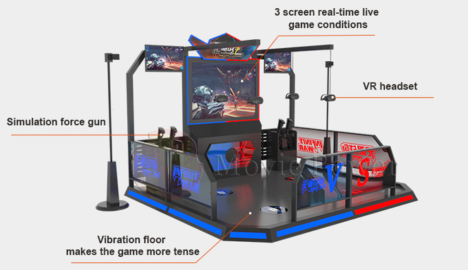 أجهزة الواقع الافتراضي VR أداة لعبة إطلاق النار 9d VR محاكي إطلاق النار Vr أرض إطلاق النار متعددة اللاعبين 3