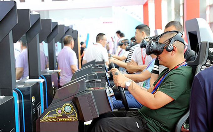 سباقات VR للملاعب الداخلية سباقات القيادة محاكي الواقع الافتراضي لعبة 9D VR معدات الألعاب 2