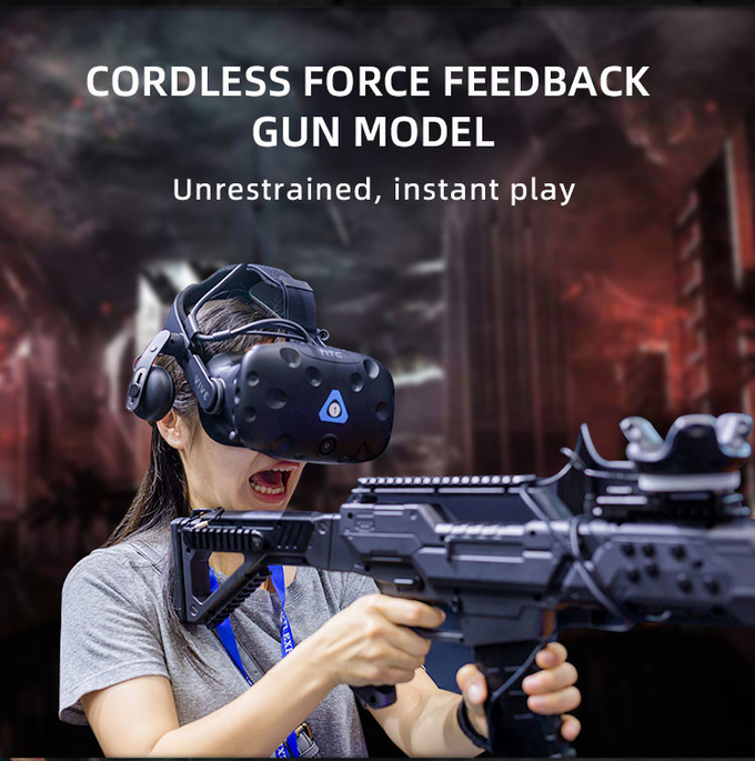 9d VR محاكي إطلاق النار Vr Room Vr منصة المشي ألعاب الواقع الافتراضي متعددة اللاعبين زومبي آلة العاب 2