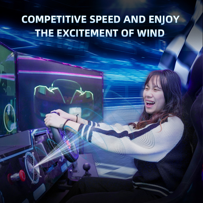 6 dof محاكي سباقات هيدروليكية VR ألعاب الواقع الافتراضي 3 شاشة محاكي سباقات F1 2
