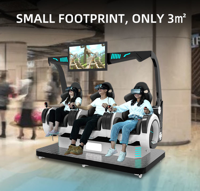 3 مقاعد محاكي الواقع الافتراضي عملة معدنية تشغيل آلة لعب 5D مقاعد سينما 9D 5