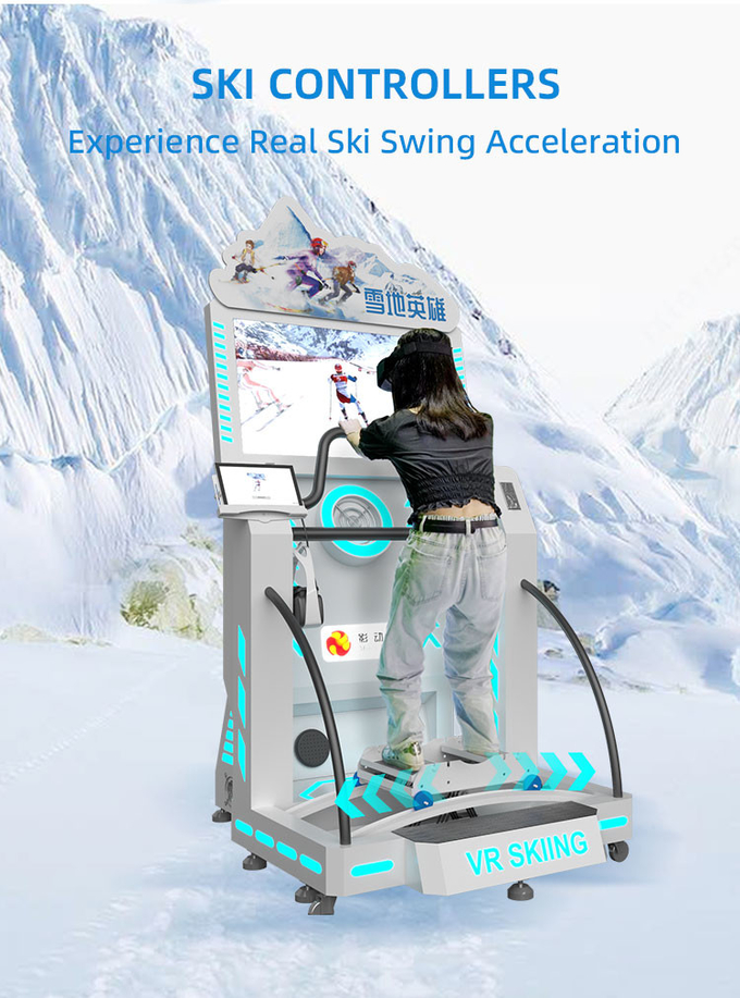 محاكي التزلج الداخلي محاكي التزلج على الجليد محاكي الواقع الافتراضي 9d VR محاكي الآلات معدات منتزه ترفيهي 3