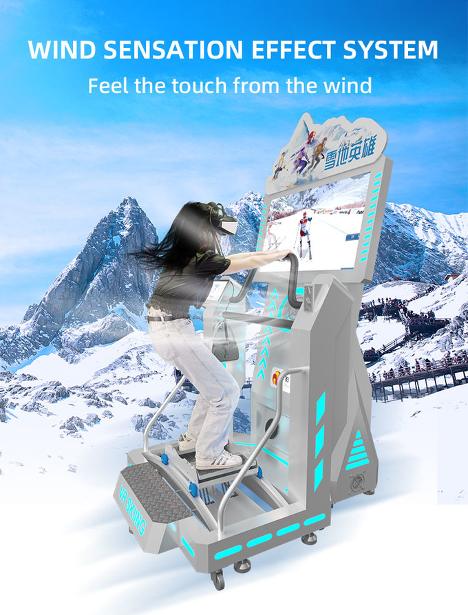 محاكي التزلج الداخلي محاكي التزلج على الجليد محاكي الواقع الافتراضي 9d VR محاكي الآلات معدات منتزه ترفيهي 2