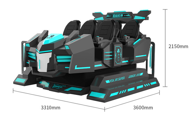 6 مقاعد 9d VR Cinema Arcade الواقع الافتراضي التزلج VR Equipment 7
