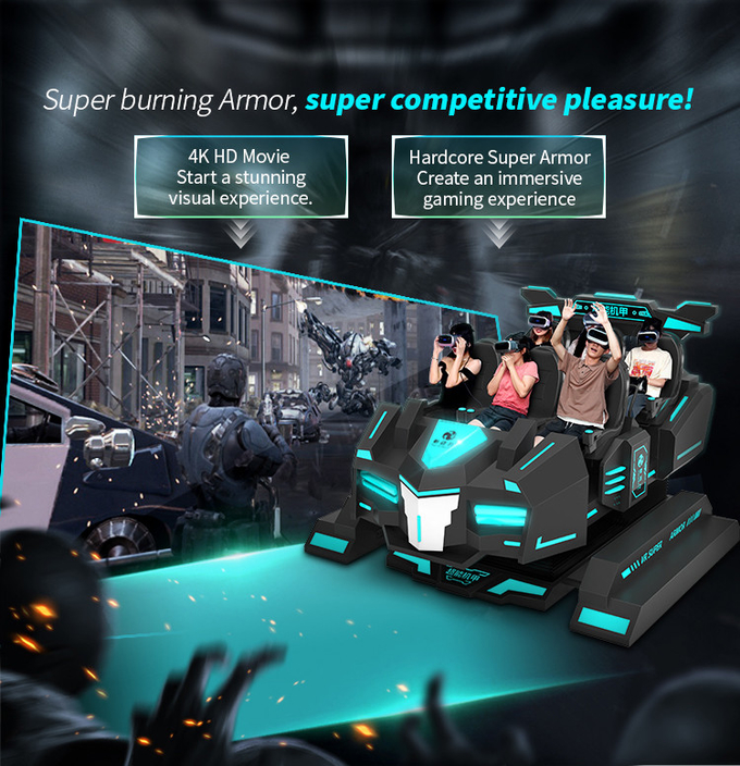 سينما حديقة ألعاب VR 9d الواقع الافتراضي محاكي التلال الدوارة 6 مقاعد VR آلة لعبة 4