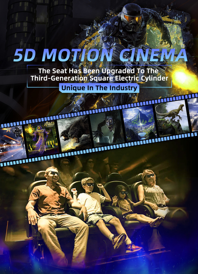 مزودي أنظمة الأفلام الواقع الافتراضي أجهزة كراسي السينما الحركة 4d 5d 7d 9d 6d المسرح مع العديد من المقاعد 0