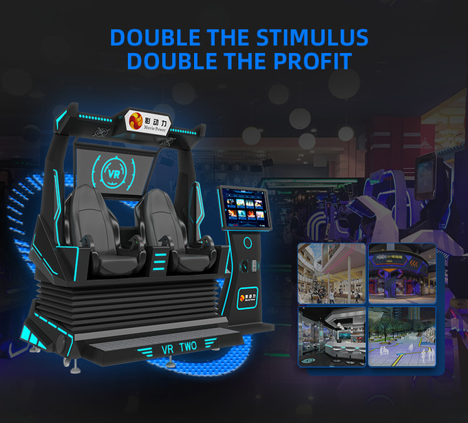 9d VR Cinema 2 Seats Roller Coaster Vr Chair Arcade 4d 8d 9d محاكي الواقع الافتراضي Vr آلة لعب مع إطلاق النار 2