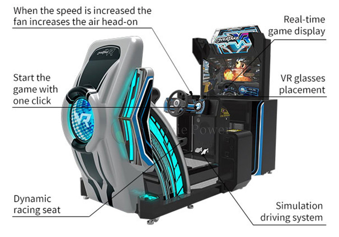سباقات VR للملاعب الداخلية سباقات القيادة محاكي الواقع الافتراضي لعبة 9D VR معدات الألعاب 7