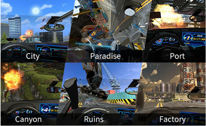 سباقات VR للملاعب الداخلية سباقات القيادة محاكي الواقع الافتراضي لعبة 9D VR معدات الألعاب 3