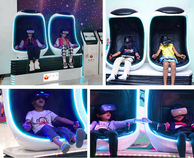 منتزه ترفيهي Vr 9D محاكي الحركة لعبة تفاعلية 9D VR الواقع الافتراضي بيض Vr كرسي السينما 1