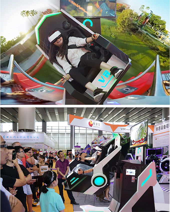 تعمل بالعملة المعدنية Theme Park 360 Flight Simulator Motion Platform VR Game Machine 0
