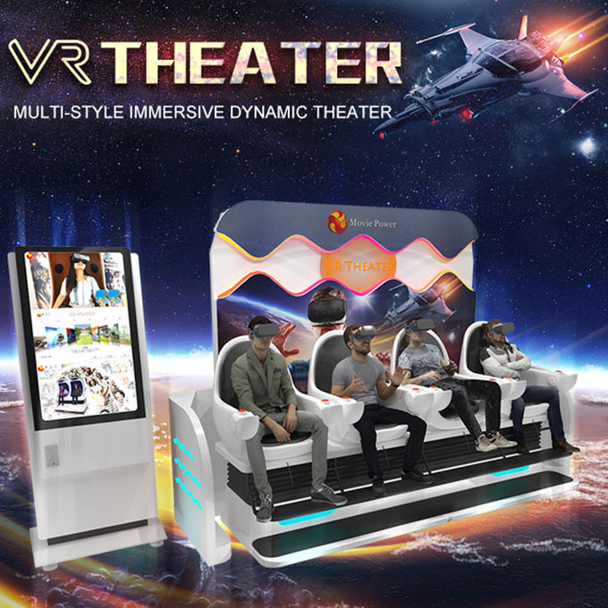 Theme Park Interactive Vr Cinema 2 3 4 مقاعد 9d Dynamic Platform Simulator 0