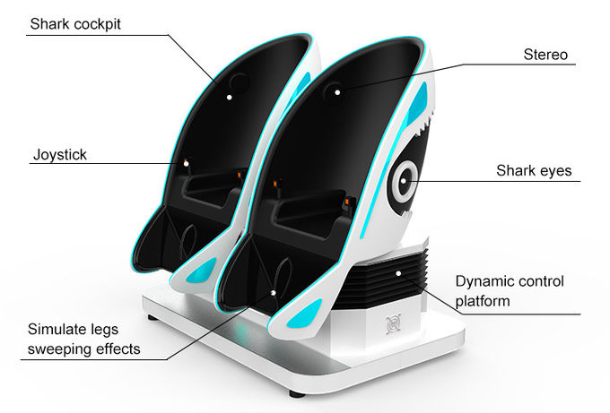 حديقة تسعة أبعاد VR Egg Chair Simulator VR Shark Motion Cinema مقعدين 5