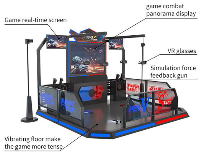 التفاعلية 4 لاعبين الواقع الافتراضي محاكي ألعاب الرماية 2