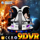 الدوارة الكهربائية 3 مقعد 9D VR فيلم مسرح الجلوس التفاعلية محاكي