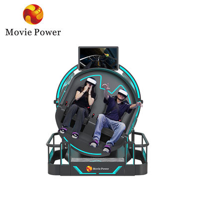 2 مقاعد 9d أجهزة التزلج 360 دوران VR سينما 360 درجة المقاعد الطائرة محاكي