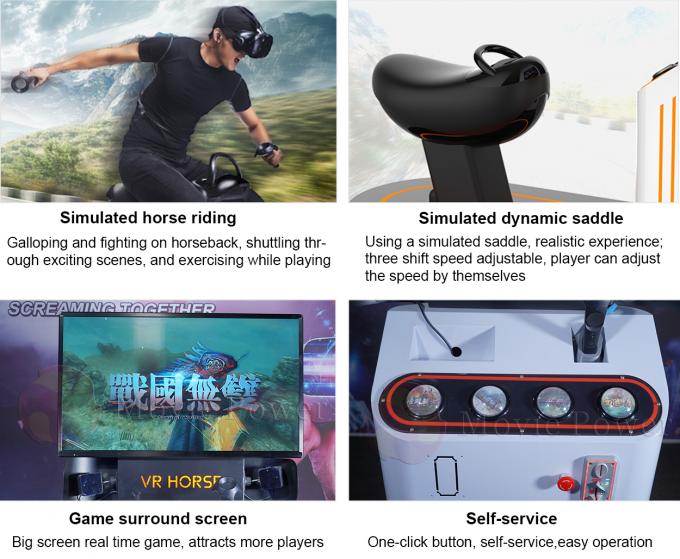 ألعاب تعمل بقطع النقود المعدنية VR Virtual Reality Simulator Horse 9D Experience Game Racing Simulation 1
