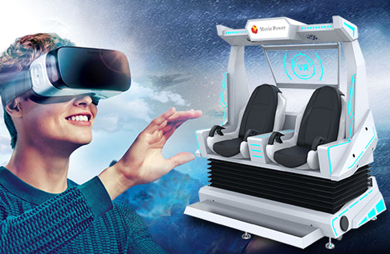 كرسيان 9D Egg VR Cinema معدات ركوب الملاهي 0