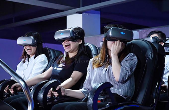 Roller Coaster Amusement 6 مقاعد 9D معدات ألعاب الواقع الافتراضي 1