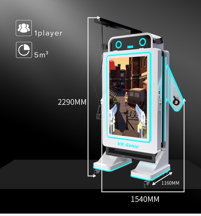 VR Shooting Simulation Arcade Coin تعمل لعبة آلة 9d التفاعلية معدات حديقة الواقع الافتراضي 0