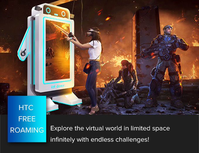 VR Shooting Simulation Arcade Coin تعمل لعبة آلة 9d التفاعلية معدات حديقة الواقع الافتراضي 2