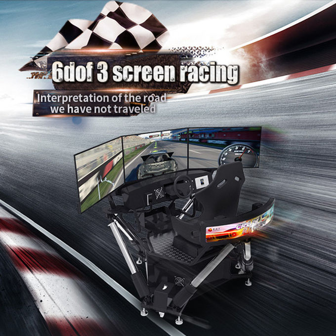تجربة قيادة السيارة 6 Dof Racing Car Electronic Driving Simulator لمدينة الملاهي 0